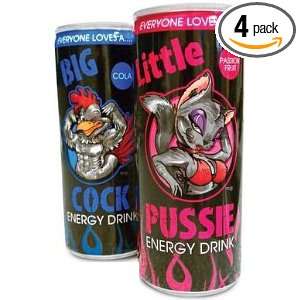 Little Pussie Energy Drink  Passion Fruit Flavor 4 Pack, 8.4oz/can 