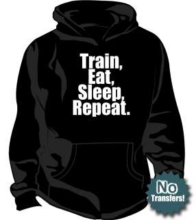 Train Eat Sleep Workout Gym Bodybuilding New Hoodie  