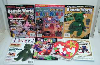 Lot of 7 Beanie Babies Collector Books/Magazines  