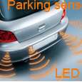 Car LED Display Parking Reverse 4 Sensors Backup Radar System Sound 