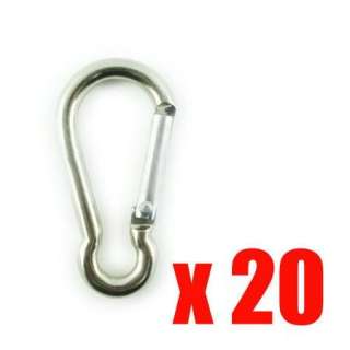 20x Straight Gate Pear Shaped Carabiner 4cm Ring Color  