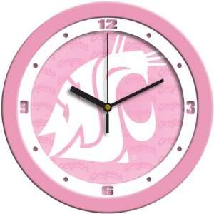  Washington State Cougars 12 Wall Clock   Pink