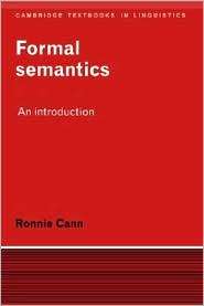   An Introduction, (0521376106), Ronnie Cann, Textbooks   