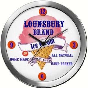  LOUNSBURY 14 Inch Ice Cream Metal Clock Quartz Movement 