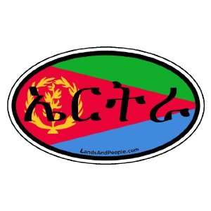 Eritrea Geez Script and Eritrean Flag Africa State Car Bumper Sticker 