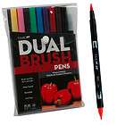 tombo primary palette dual brush pen set 9 color assortment