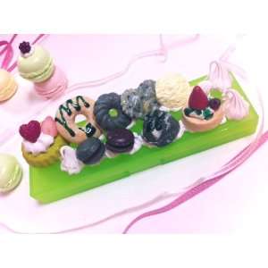  plastic pencil case Green/adorable fake food and dessert items Tokyo 