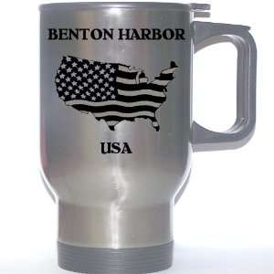  US Flag   Benton Harbor, Michigan (MI) Stainless Steel Mug 