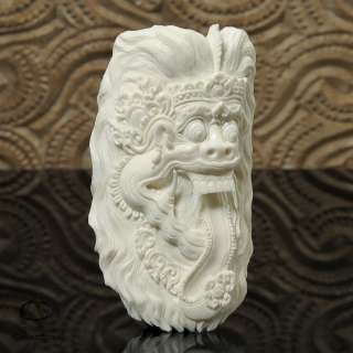 Mythical Balinese Rakwana Carved Buffalo Bone Sculpture  