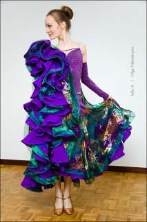 Designer ballroom competition dance dress, Silk Chic, VIDEO  