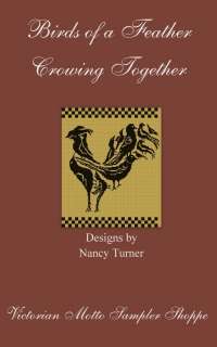   Birds of a Feather Crowing Together ,Rooster cross stitch chart  