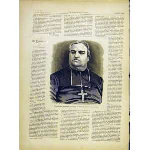   Portrait Paulinier Monsignor Religious Besancon 1882