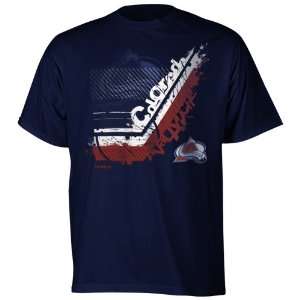  Reebok Colorado Avalanche In Stick Tive T Shirt   Navy 