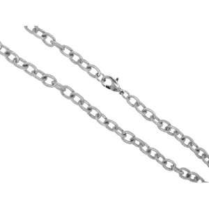   Stainless Steel Heavy Twisted Texture Link 18 Chain Necklace Jewelry