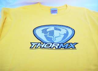 Thor MX T Shirt Gold w/ Silver White Logo New XL  