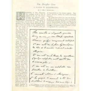    1897 France Dreyfus Case Handwriting Puzzle 