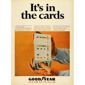 1965 Ad Goodyear Chemical Data Center Playing Cards   Original Print 