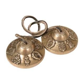 DOBANI 2.25 Tingsha Bells Symbols Decorated Embossed  