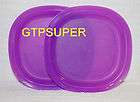 Tupperware Square Microwaveable Lunch Plates Light Purple New