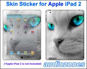 Vinyl Skin Sticker Decal Blue Eye Cat for Apple iPad 2  