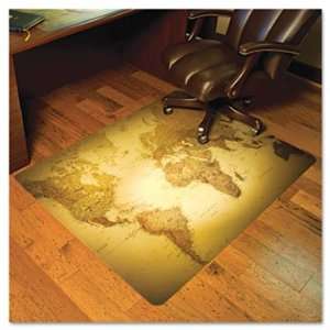  World Map 48x36 Rectangle Chairmat, Multi Task Series for 