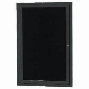 Aarco Products ADC2418IBK 1 Door Illuminated Directory Cabinet   Black 