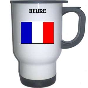  France   BEURE White Stainless Steel Mug Everything 