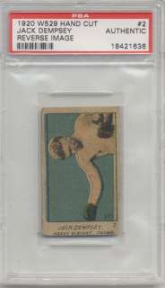 1920 W529 Jack Dempsey 2 Boxing Strip card PSA Auth HOF  
