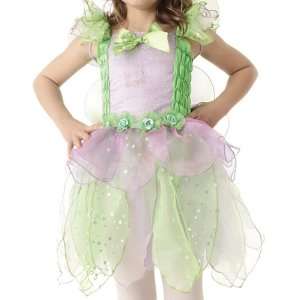  Pixie Costume Dress and Matching Butterfly Wings. Green and Purple 