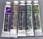 Grumbacher Watercolor Paints  2 Greens, Paynes Gray, Raw Umber 