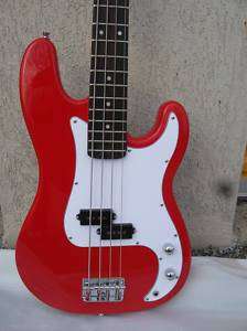 New Right Handed Electric Bass Guitar Package   Red  