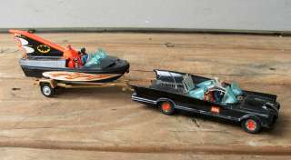   Corgi No. 267 & 107 Batmobile and Batboat Toy Car and Boat  
