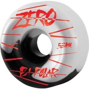 Zero Bi Polar 53mm White/Black Skateboard Wheels (Set Of 4)  
