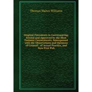   of Counsel Upon Various Intricate Cases Thomas Walter Williams Books