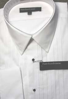Perry Ellis Tuxedo Shirt lay down collar 1/2 pleat  