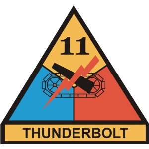  US Army 11th Armored Division Thunderbolt Patch Decal 