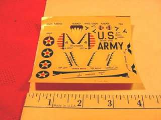 72 1/48 US ARMY P 26 PEASHOOTER THUNDERBIRD Decal  