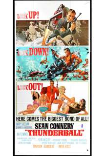Vintage Classic Movie Poster Reprint James Bond in THUNDERBALL  