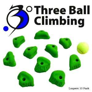     10 Green Bolt on Kids Beginner Climbing Holds