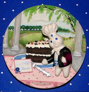 Pillsbury Doughboy Chocolate Praline Layer Cake Plate  