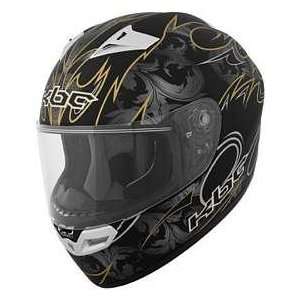  KBC VR 2R SPARK MT BLK_GLD MD MOTORCYCLE Full Face Helmet 