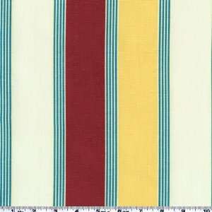  54 Wide Adobe Stripe Crimson Fabric By The Yard Arts 
