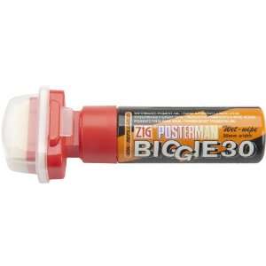  Zig 30mm Wide Posterman Biggie Tip Wet Wipe Marker, Red 