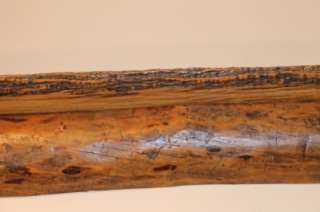 289 Barn beam rustic log shelf, 1800s Fir & Ash, 94 long live edge 