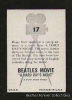 BEATLES Cards 1964 TOPPS A Hard Days Night Card #17  