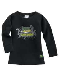 John Deere Toddler Black Long Sleeve Thermal T Shirt   ST20459