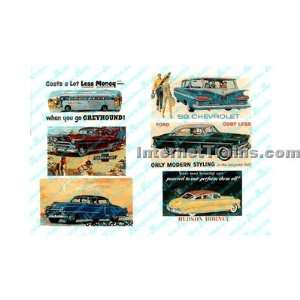   HO Scale 1950s Auto & Transportation Billboards Set #2 Toys & Games