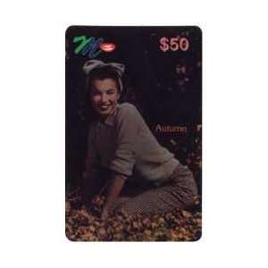 Marilyn Collectible Phone Card $50. Marilyn Monroe Autumn Marilyn 