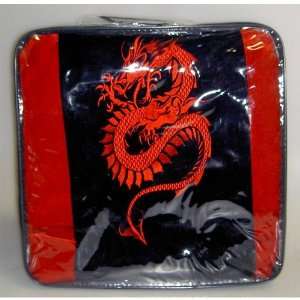  Dragon 3 Piece Seat Cover Driving Kit   Black / Red 