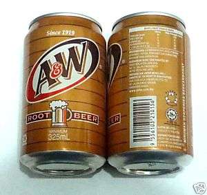 ROOT BEER can from MALAYSIA 325ml Halal A & W Bear  